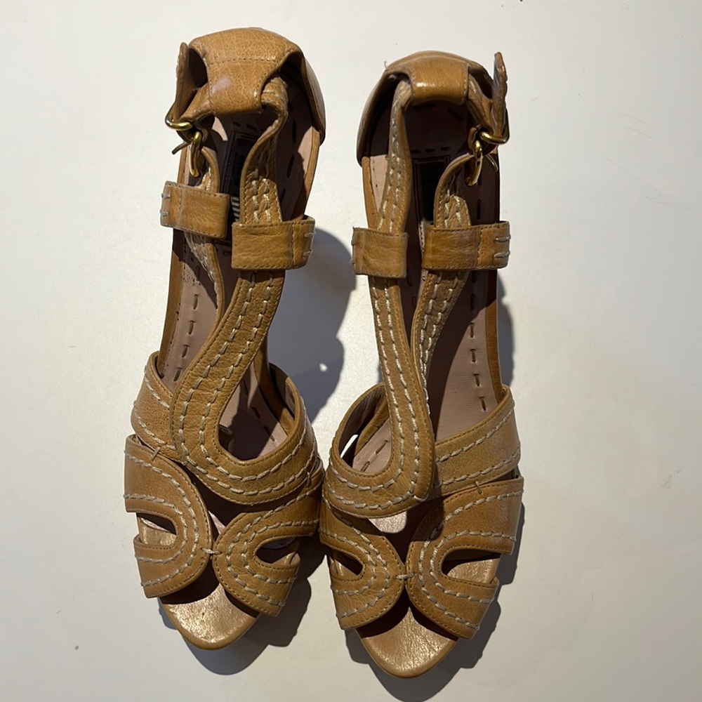 Miu Miu nude sky high heels